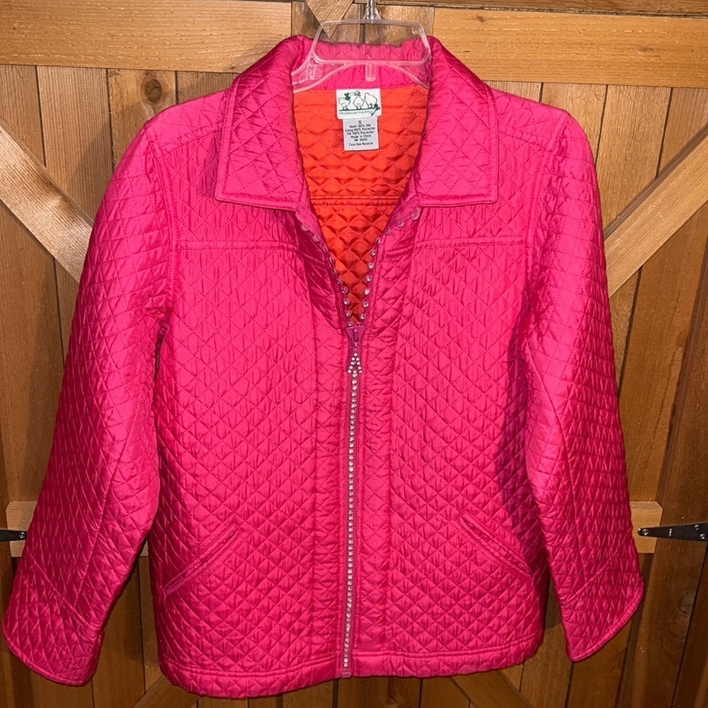The Quacker Factory Pink 100% Silk Blazer S